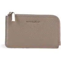 Coccinelle Leren kaarthouder Metallic Soft Card Holder Warm Taupe