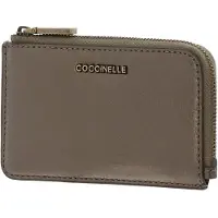 Coccinelle Leren kaarthouder Metallic Soft Card Holder Antique Brass Taupe