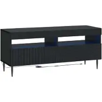 vidaXL 3-delige LED TV-kast Zwart Bewerkt hout
