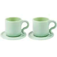 Pols Potten Koffiekop Gobi Light Green (Set van 2)