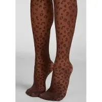 Hunkemoller Panty 15 Denier Leopard Bruin Dames | Maat: L/XL