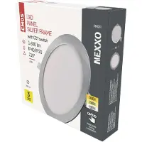 Emos LED inbouwspots NEXXO, zilver, 22,5 cm, 18 W, warm/neutraal wit, ZD1243
