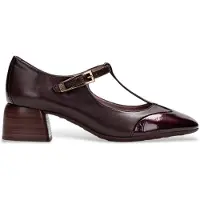 Hispanitas Dames Leren schoenen Warschau bordeauxrood (37), Leer, 1 tot 3 cm, Gesp, Casual, Granaatappel BHI265094