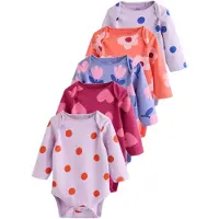 Next Rompertje/body violetblauw / lavendel / donkeroranje / donkerroze