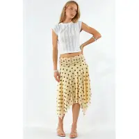 Busem Hoge Taille Polkadot Midi A-Lijn Rok
