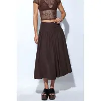Busem Hoge Taille A-Lijn Midi Rok