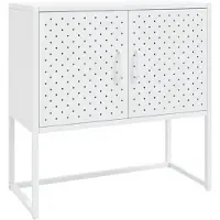 vidaXL Dressoir 75x35x75 cm staal wit