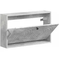 vidaXL Wandgemonteerde Schoenenkast ALKMAAR 71 x 17 x 43 cm Betongrijs