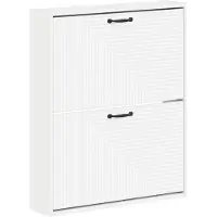 vidaXL Wandgemonteerde Schoenenkast HAARLEM 71 x 17 x 86 cm Wit