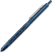 Titaner Ti-Chi Click Pen - Aluminium, blauw