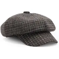 Manfield Grijze geruite pet | Maat adult