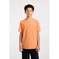 America Today T-shirt oranje Jongens Katoen Ronde hals Effen - maat 170/176