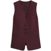 BOSS Gilet van stretchcrêpe