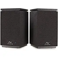 AVCOM 4" Active Bookshelf Speaker Pair Charcoal Black
