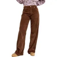 Roxy - Damesbroeken - Surf Crush Cord Pant Chestnut voor Dames van Katoen - Maat L - Bruin
