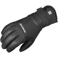Salomon - Skihandschoenen - Powdergrip GTX Gloves U Deep Black voor Unisex - Maat L - Zwart