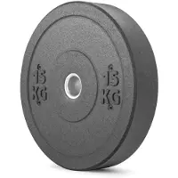 Gymstick Hi-impact 15kg Olympic Bumper Plate Zwart 15 kg