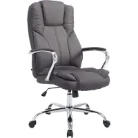 BellaFurn Kantoel stoel, stof V2 - Chefstoel - Ergonomisch ontwerp, geschikt tot 210 kg | Kleur: donkergrijs