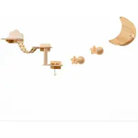 Northix Set kattenwanden voor katten - 6 stuks, hangmat, krabpaal