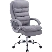 BellaFurn Ergonomische XXL-kantoorstoel - Kantoorstoel - Onderhoudsvriendelijke stof UpleCholsthery | Kleur: Grijs