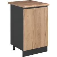 Vicco Keukenonderkast R-Line, Goudkleurig Eiken/Antraciet, 50 cm goudkleurig eiken werkblad