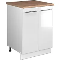 Vicco Wastafelkast Fame-Line, Wit Hoogglans/Wit, 60 cm