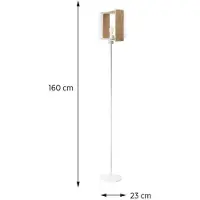 Nikcorp Standaardlamp, staand, modern, hout en metaal, E27, 160 cm