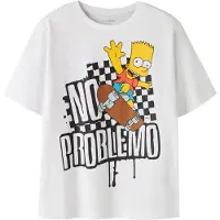TWO SOON Shirt 'The Simpsons' geel / oranje / zwart / wit
