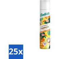 Batiste 25 x - Tropical - Droogshampoo - Tropische Geur - Verfrist en Stylet - 200ml - Droogshampoo - Tropische Geur - Fris Haar - Vet Haar - Volume Haar