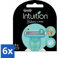 Wilkinson 6 x Wilkinson Intuition - Navulmesjes - Bikini Care Duo - Praktisch - 3 mesjes - Scheermesjes - Intieme Zone - Bikini Lijn - Gevoelige Huid - Scheermes