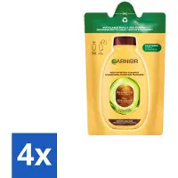 Garnier 4 x - Loving Blends - Shampoo Refill - Avocado Olie & Shea Boter - Zeer Droog, Golvend of Krullend Haar - 250 ml - Shampoo Refill - Avocado Olie - Shea Boter - Droog Haar - Krullend Haar
