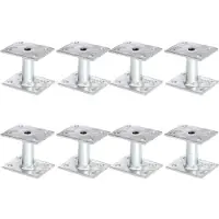 Alberts 8 x paaldrager, plaat 70x90 mm, buis-Ø 27 mm, thermisch verzinkt, voor opschroeven
