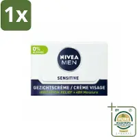 Nivea 1 x MEN - Sensitive - Dagcrème Gezicht - 50 ml- Gevoelige Huid - Dagcrème - Gevoelige Mannenhuid - Huidverzorging - Roodheid