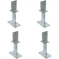 Alberts 4 x T-paaldrager mit Steg, betonanker 300 mm, Steghöhe 130 mm, thermisch verzinkt, voor inbetonneren