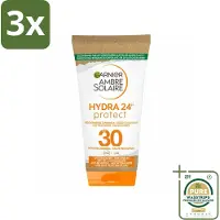 Garnier 3 x - Ambre Solaire - Zonnebrandmelk - SPF 30 - Reisformaat - Gezicht & Lichaam - 50 ml - Grootverpakking - Zonbescherming - Zonnebrandmelk - SPF 30 - Gezicht En Lichaam - Reisformaat