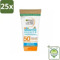 Garnier 25 x - Ambre Solaire - Zonnemelk - Kids - SPF 50+ - Reisformaat - 50 ml - Grootverpakking - Zonnemelk - Kinderzonnemelk - Zonnebescherming - SPF 50+ - Gevoelige Huid