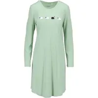 Ringella Katoenen dames nachthemd jade crème - Groen - Maat - 48