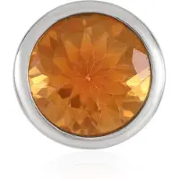 Cavill - Zilveren hanger 925 sterlingzilver met 1,8 ct Oranje Kwarts - Ronde slijpvorm Braziliaanse edelsteen - Platina verguld - Elegant