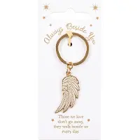 Something Different sleutelhanger angelwing Always Beside You engelvleugel goudkleurig metaal
