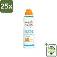 Garnier 25 x - Ambre Solaire - Mist Spray - Sensitive Expert+ - SPF 50+ - 150 ml - Grootverpakking - Zonnebrand - Zonnebescherming - Gevoelige Huid - SPF 50 - Mist Spray