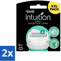 Wilkinson Intuition 2-in-1 Scheermesjes voor de gevoelige huid – 6 scheermesjes – Voordelipakket – 2 stuks