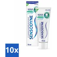 Sensodyne 10 x - Tandpasta - Repair & Protect - Extra Fresh - Gevoelige Tanden - 75 ml - Gevoelige Tanden - Tandpasta - Herstel - Pijnverlichting - NovaMin