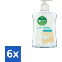 Dettol 6 x - Handzeep - Hypoallergenic - Gevoelige Huid - 250 ml - Handzeep - Hypoallergeen - Gevoelige Huid - Antibacterieel - Dermatologisch Getest