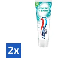 Aquafresh 2 x White & Shine - Whitening Tandpasta - 75 ml - Tandpasta - Whitening - Glans - Vlekken - Tanden Bleken