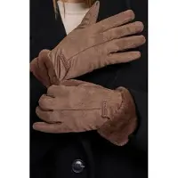 Rino & Pelle gloves with faux fur danzo 7002611 10877 brown russet
