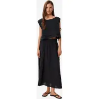 Happiness İstanbul Katoenen Mouwloze Blouse en Wijde Rok Set