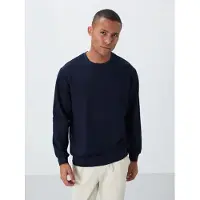 Tommy Life Heren Effen Rundhals Sweatshirt