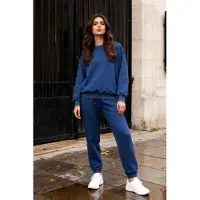 Tommy Life Oversized Sweatshirt en Broek met Elastische Tailleband Set