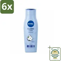 Nivea - Shampoo - Klassieke Verzorging - Gezonde Zorg - Glanzend Haar - 250 ml - Voordeelverpakking - 6 stuks - Milde shampoo - Verzorgend shampoo
