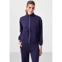 Tommy Life Overmatig Cropped Zip-Neck Gebreide Top